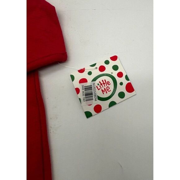 Little Me "My First Christmas" Teddy Bear Footed Bodysuit, Red, 6M - Picture 6 of 12